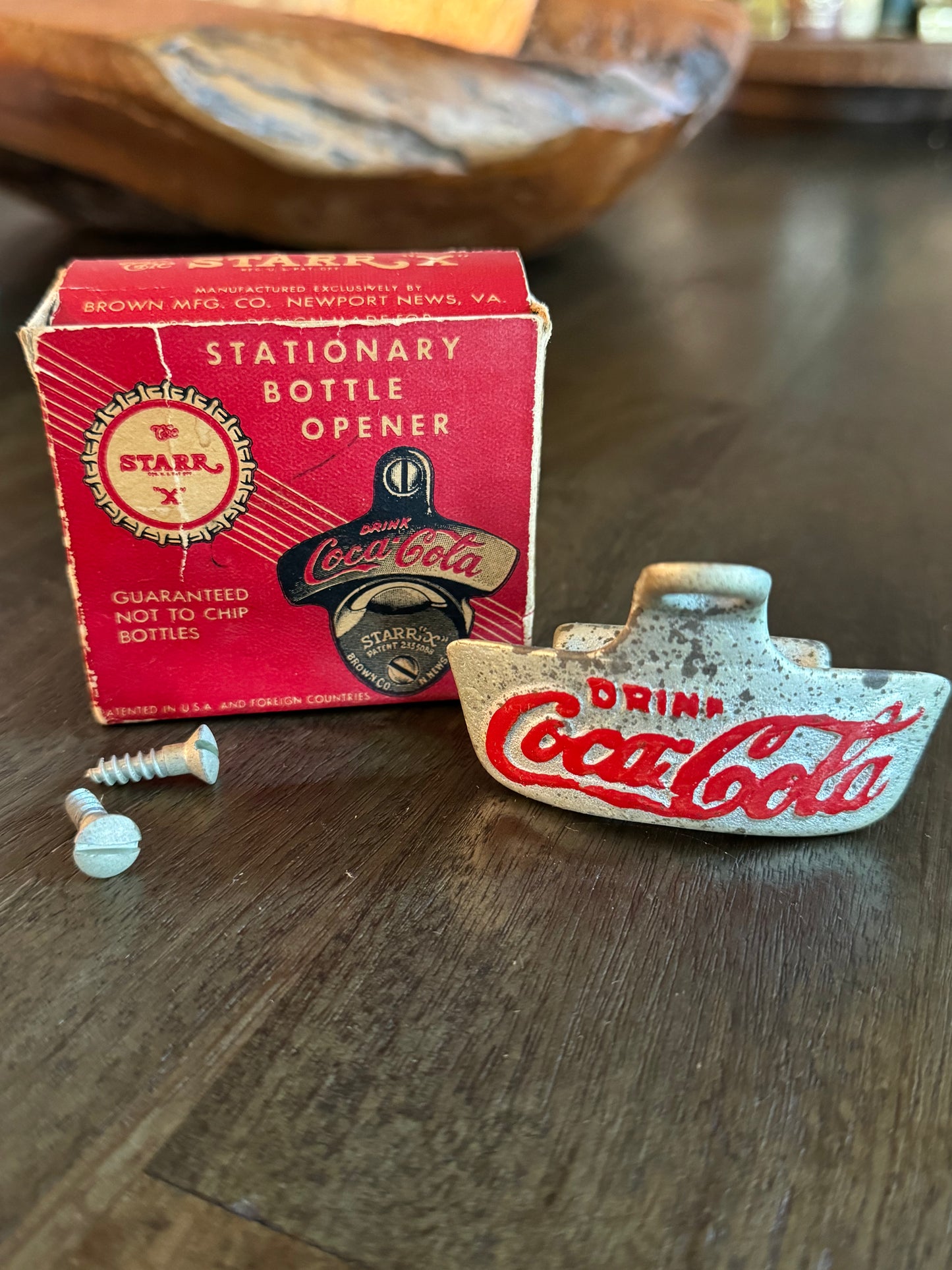 Vintage Coca Cola glass tumbler (set of 4) with (1943-1970) Starr X vintage bottle opener