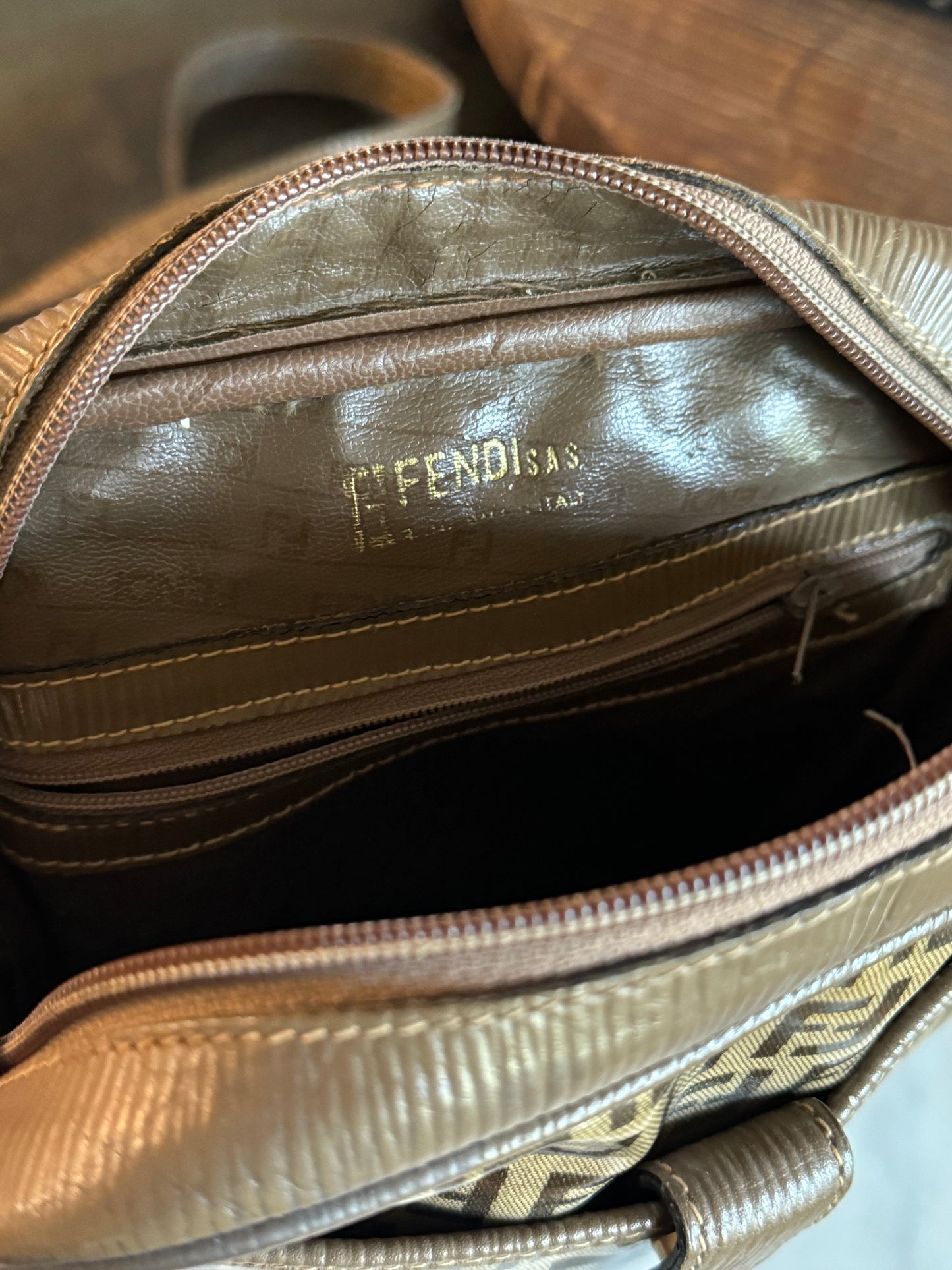 FENDI Vintage Zucchino Pattern Crossbody Bag
