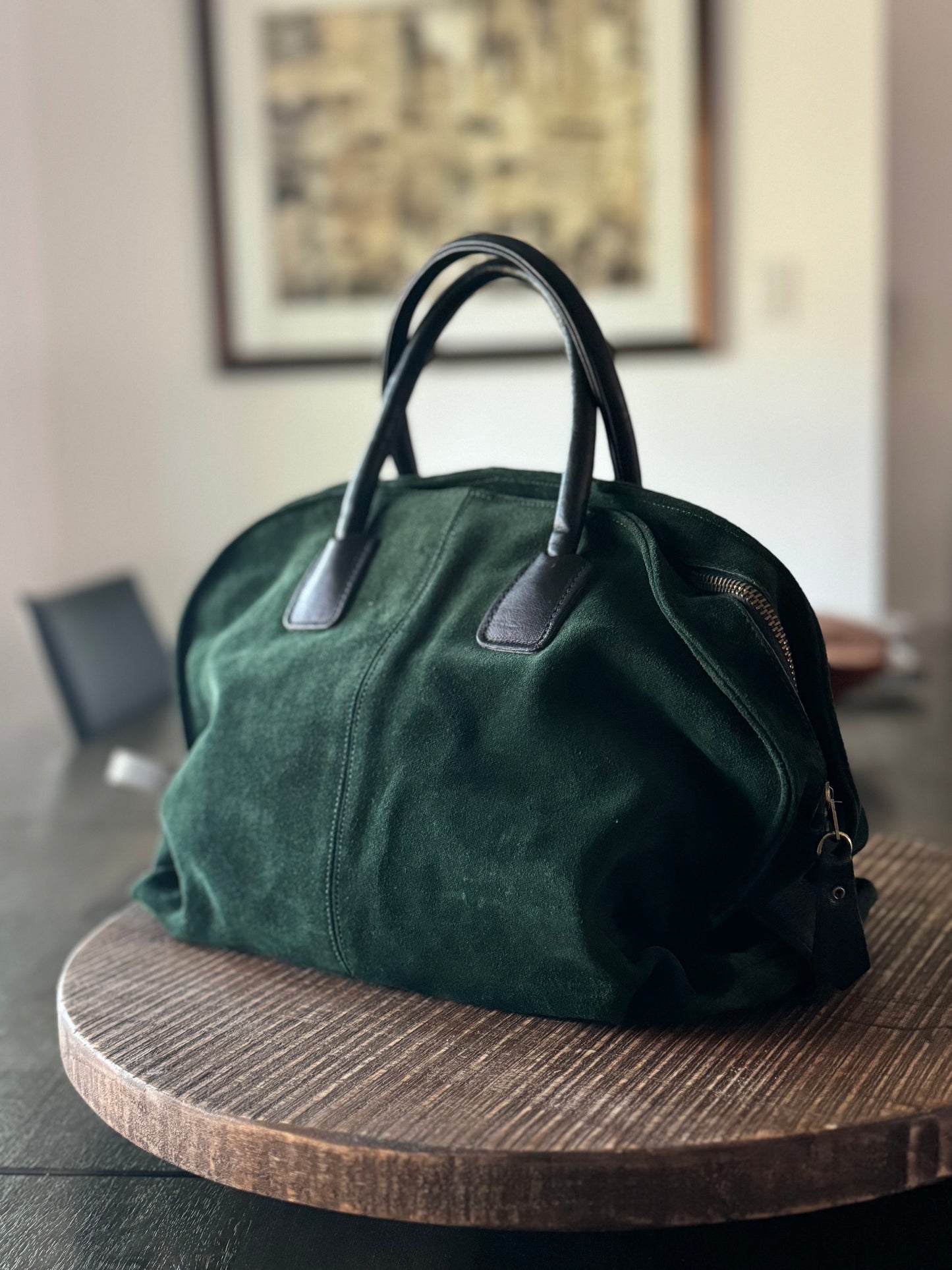 Vintage Ronay Green Suede Leather Purse