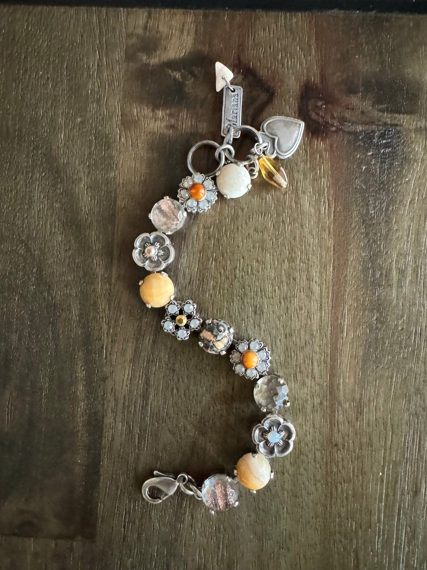 Signed Mariana Swarovski & Silver Plate Bracelet