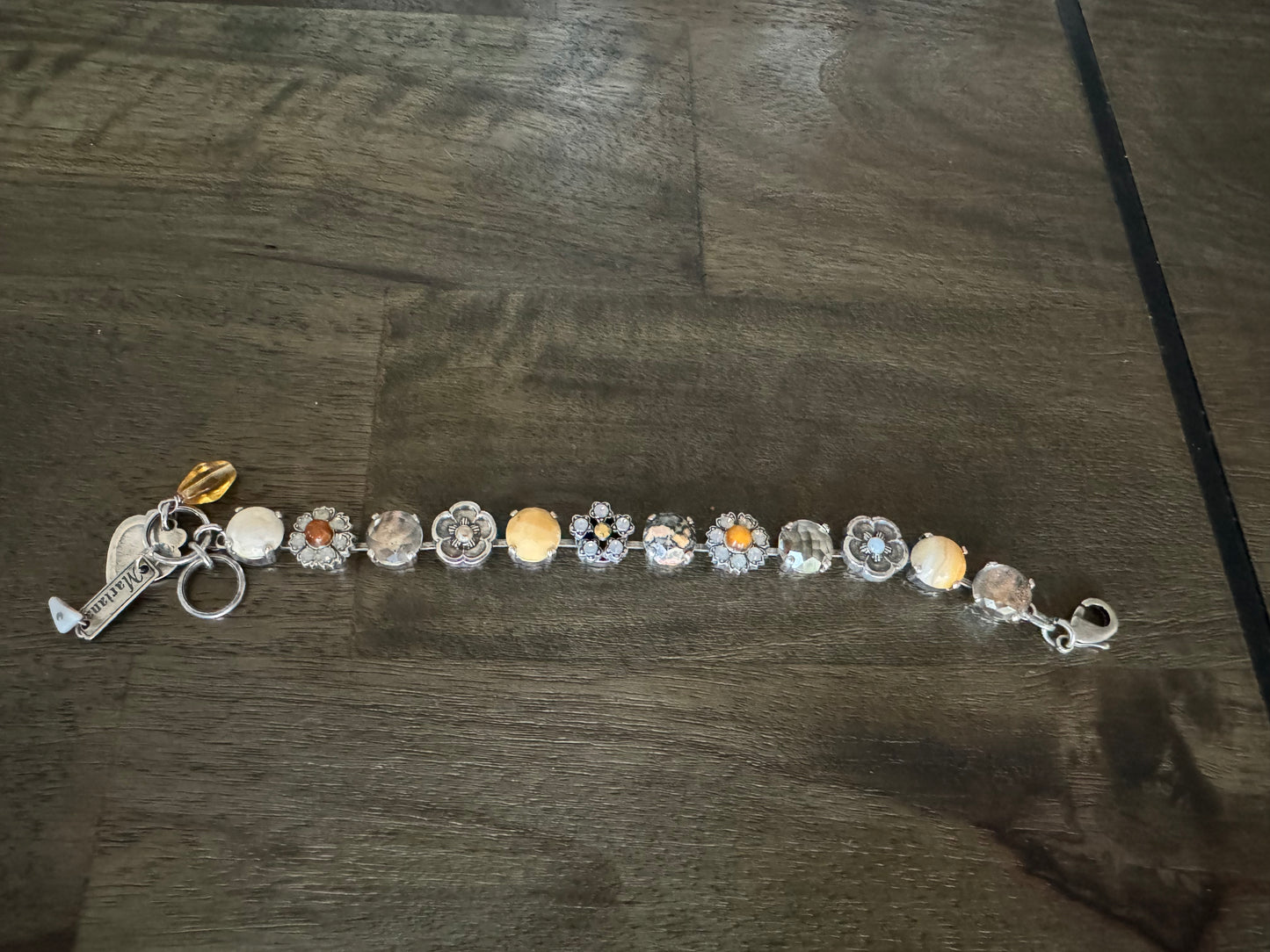 Signed Mariana Swarovski & Silver Plate Bracelet