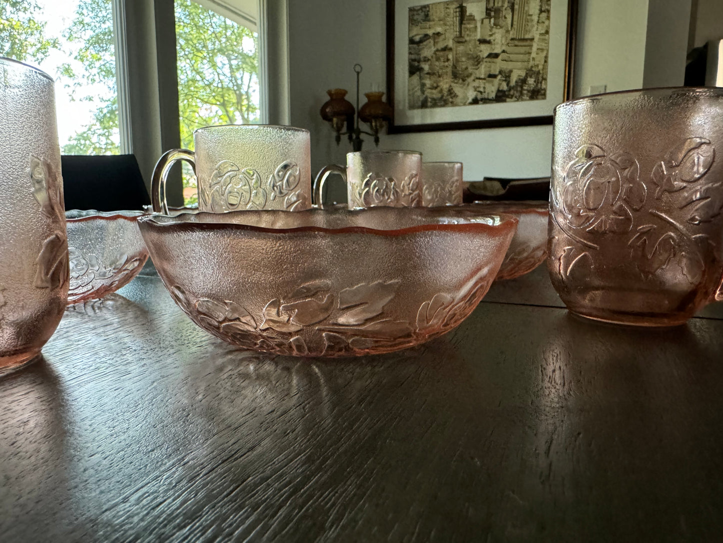 Rosa pink (Rosaline) by arcoroc (set of 8) Cereal Bowls and 8 Mugs