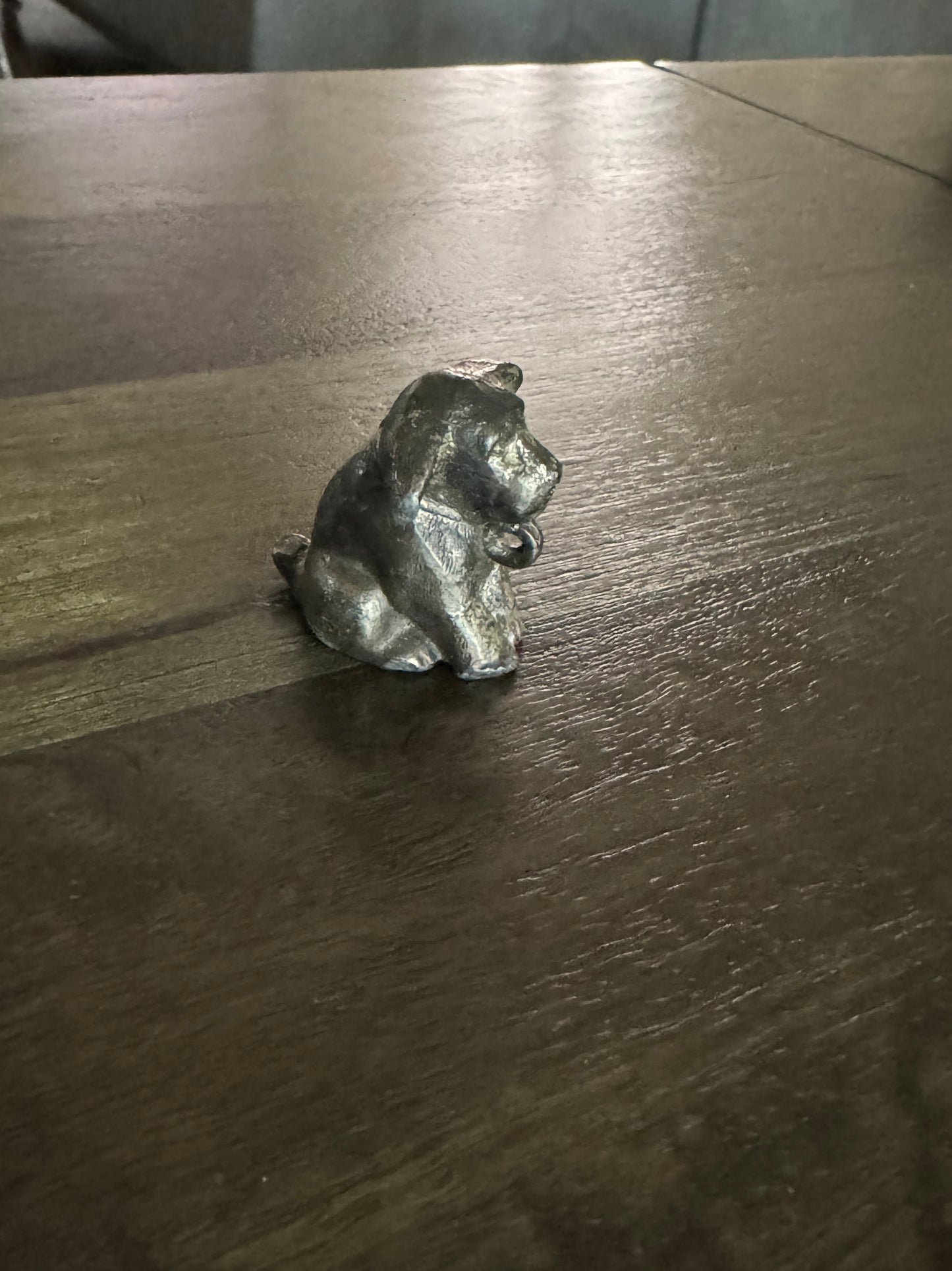 Antique Miniature Cast Iron Dog Figurine Pendant (No Chain) – Made in Japan