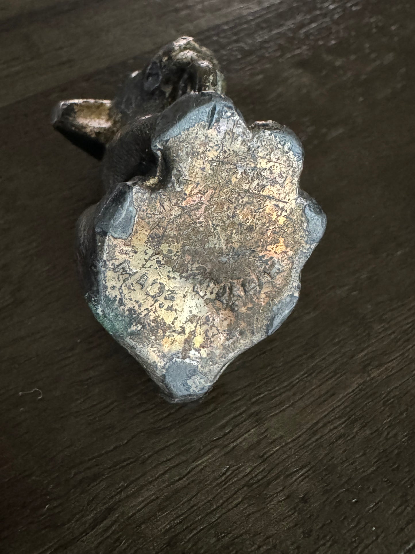 Antique Miniature Cast Iron Dog Figurine Pendant (No Chain) – Made in Japan