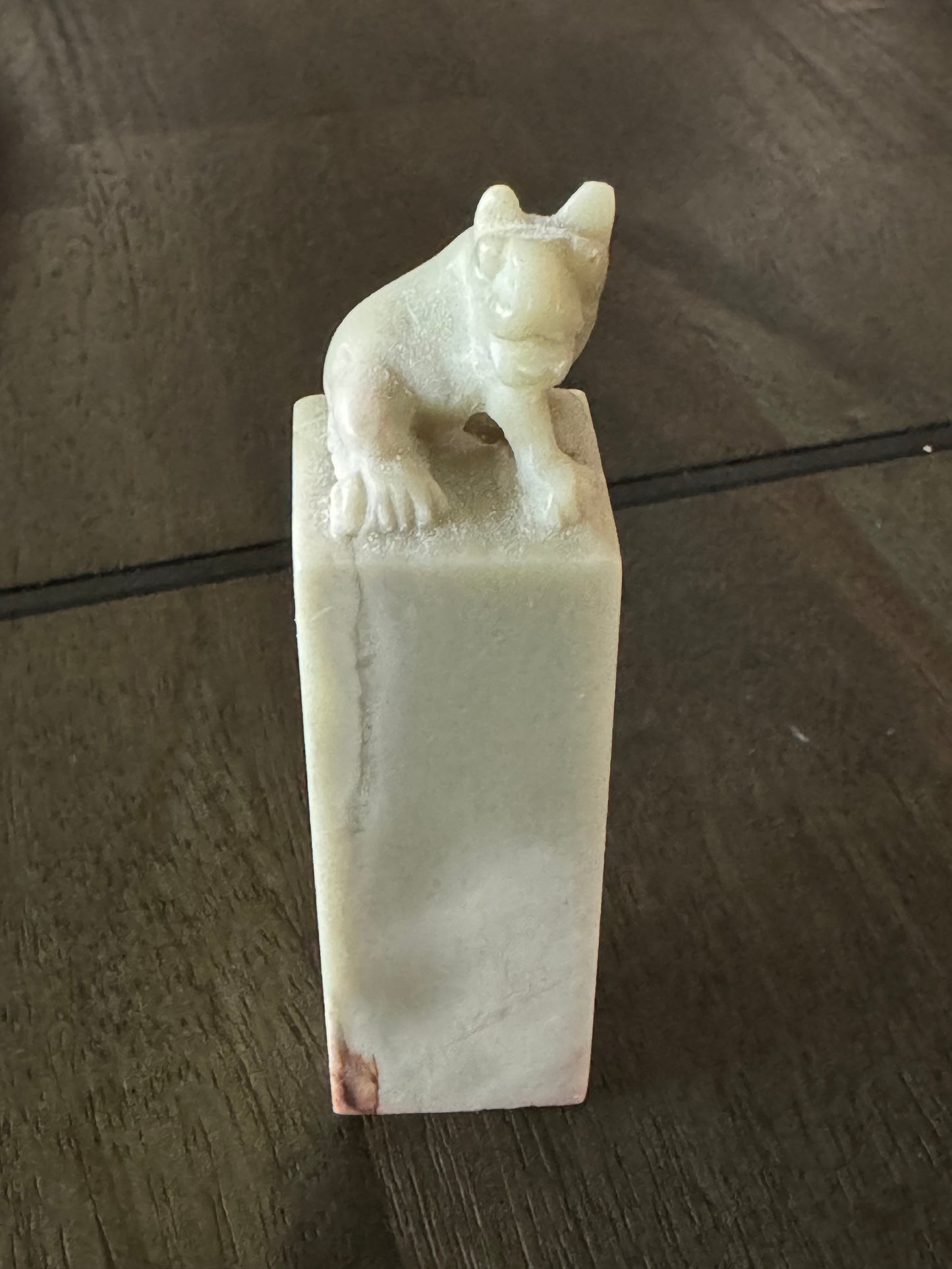 Vintage Soapstone Foo Dog Seal Stamp