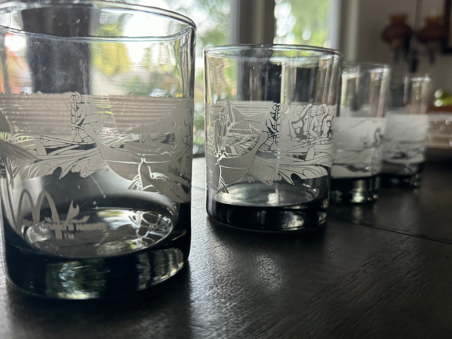 Vintage McDonald's Tumblers Hawaii Glasses Barware Set of 4