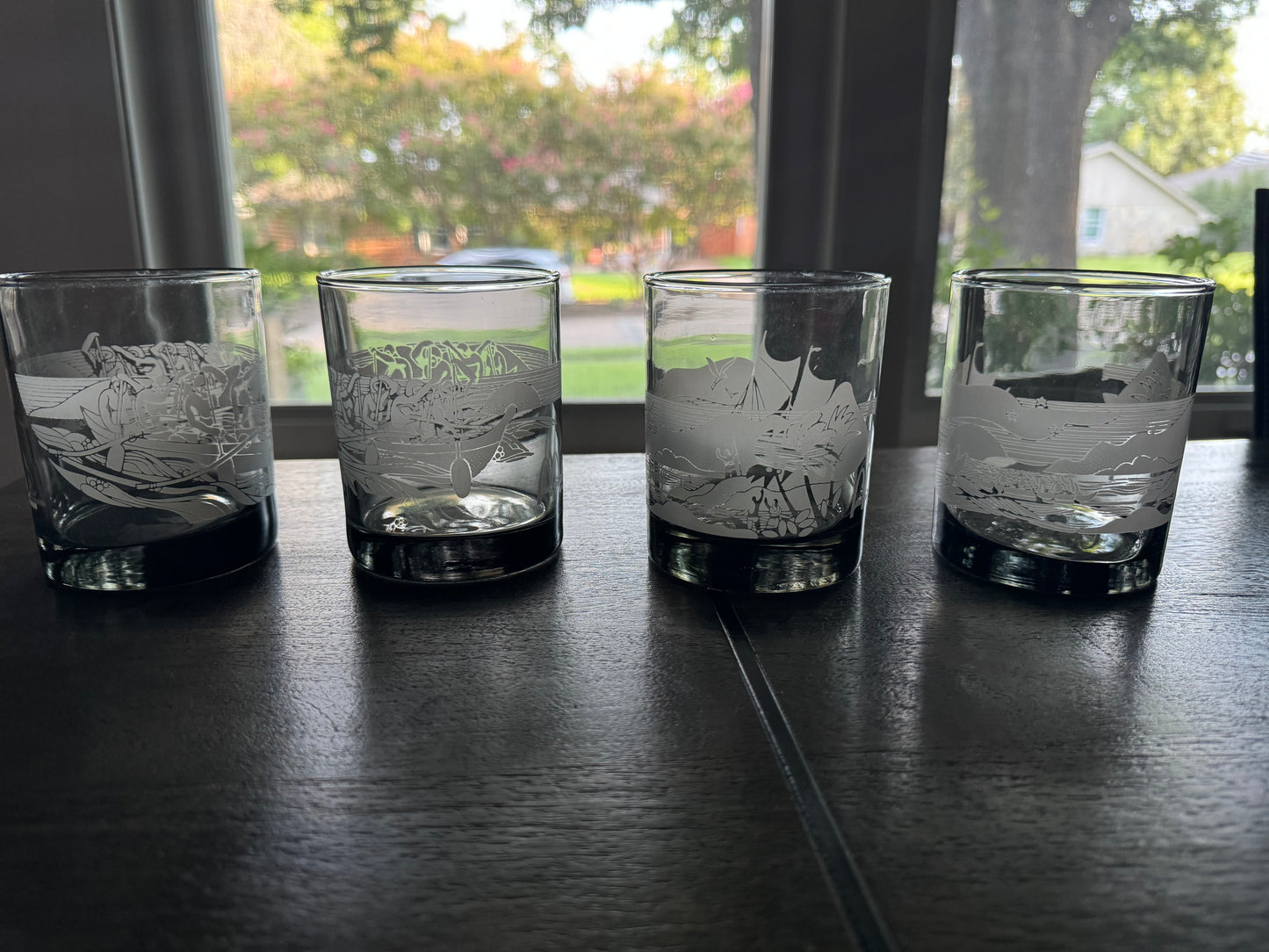 Vintage McDonald's Tumblers Hawaii Glasses Barware Set of 4
