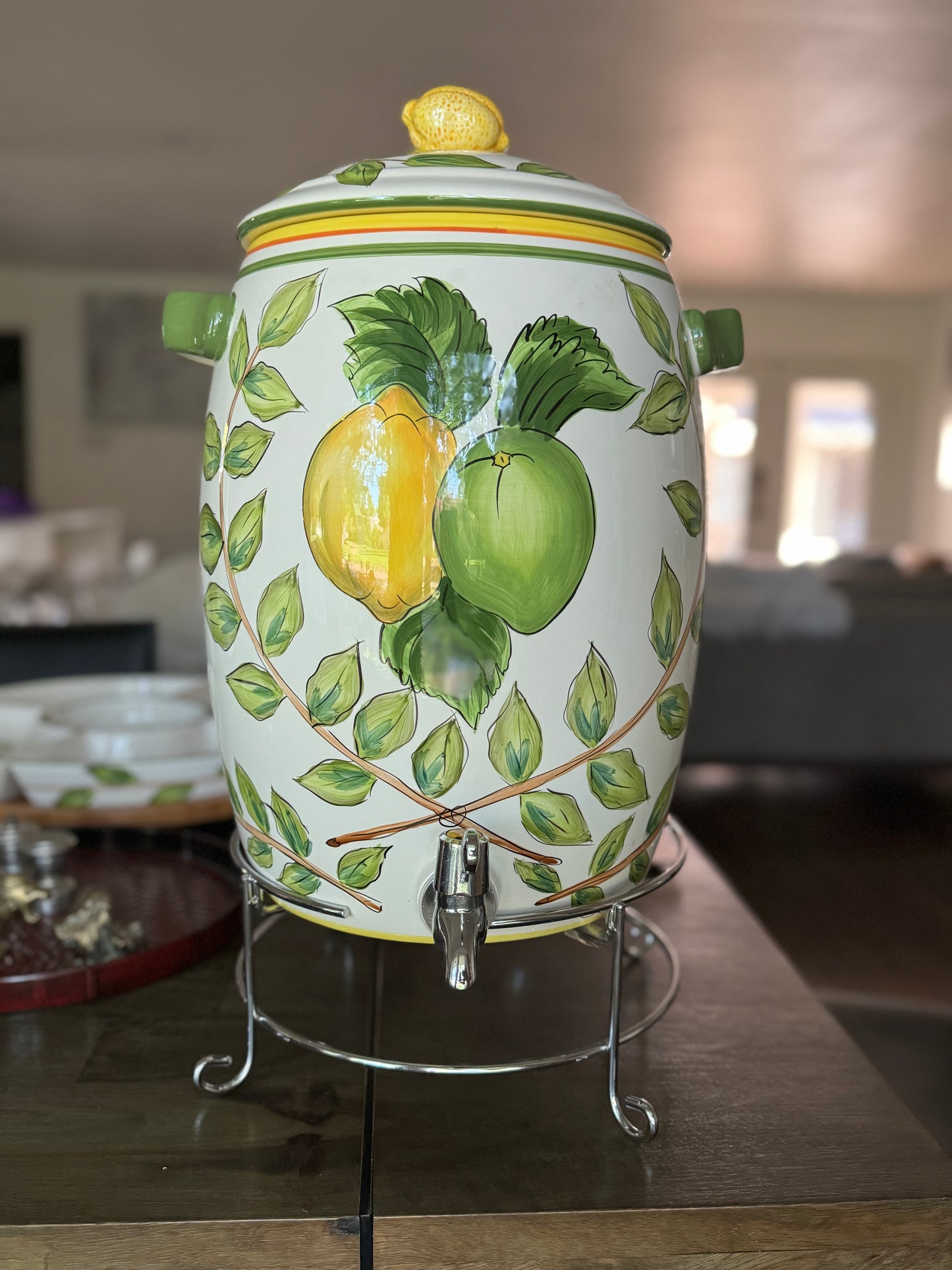 Lemon Wreath 5-gallon Beverage Dispenser by Tabletops (Discontinued)