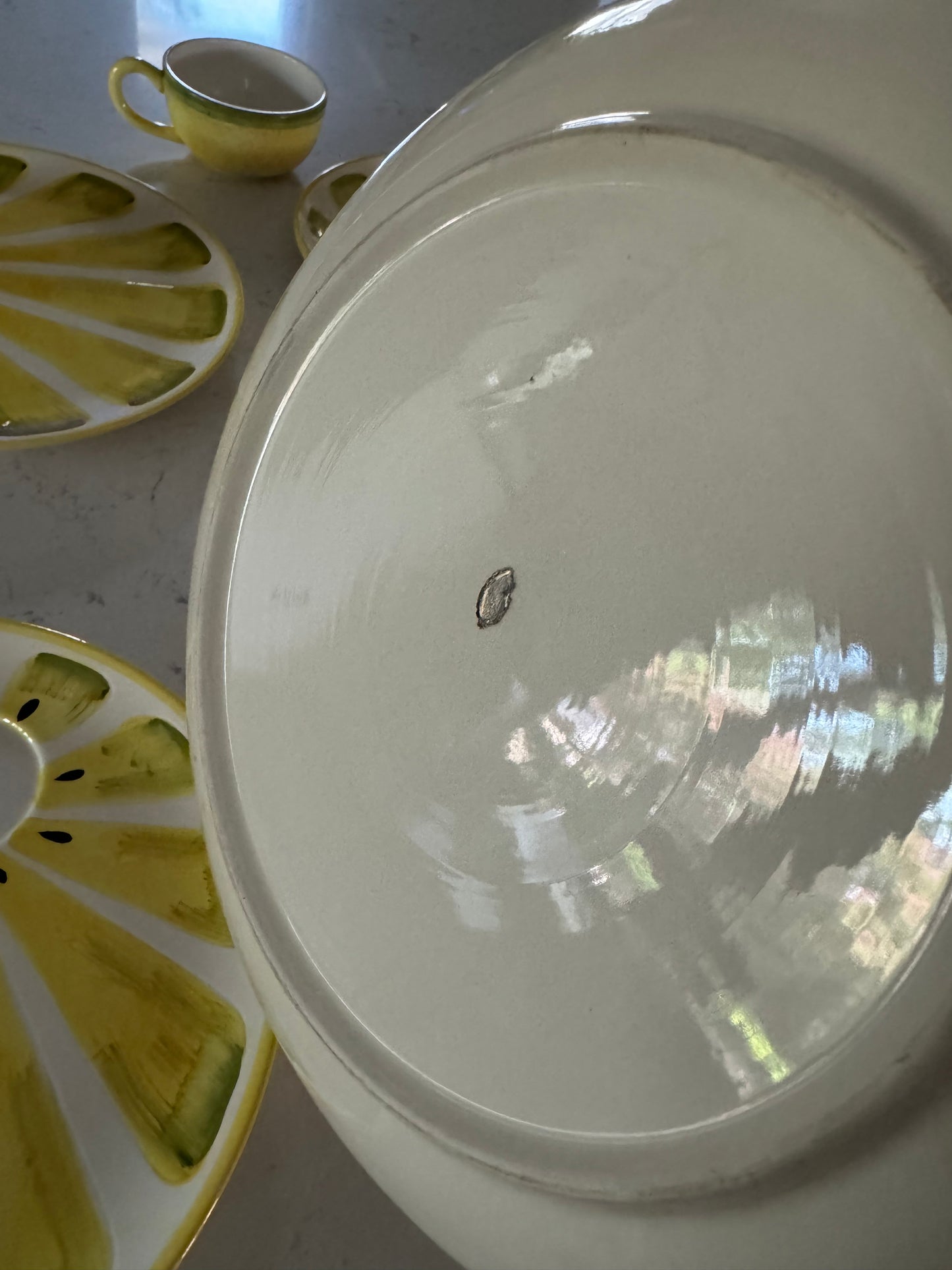 Vintage Lemon Design Set of 6 Plates and 8 Mugs