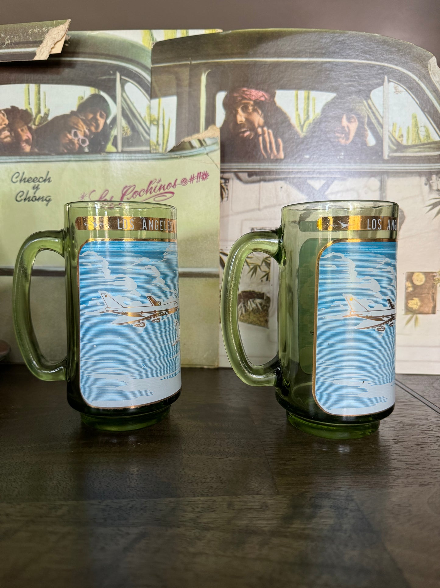 Set of Two Los Angeles International Airport Stein Mugs