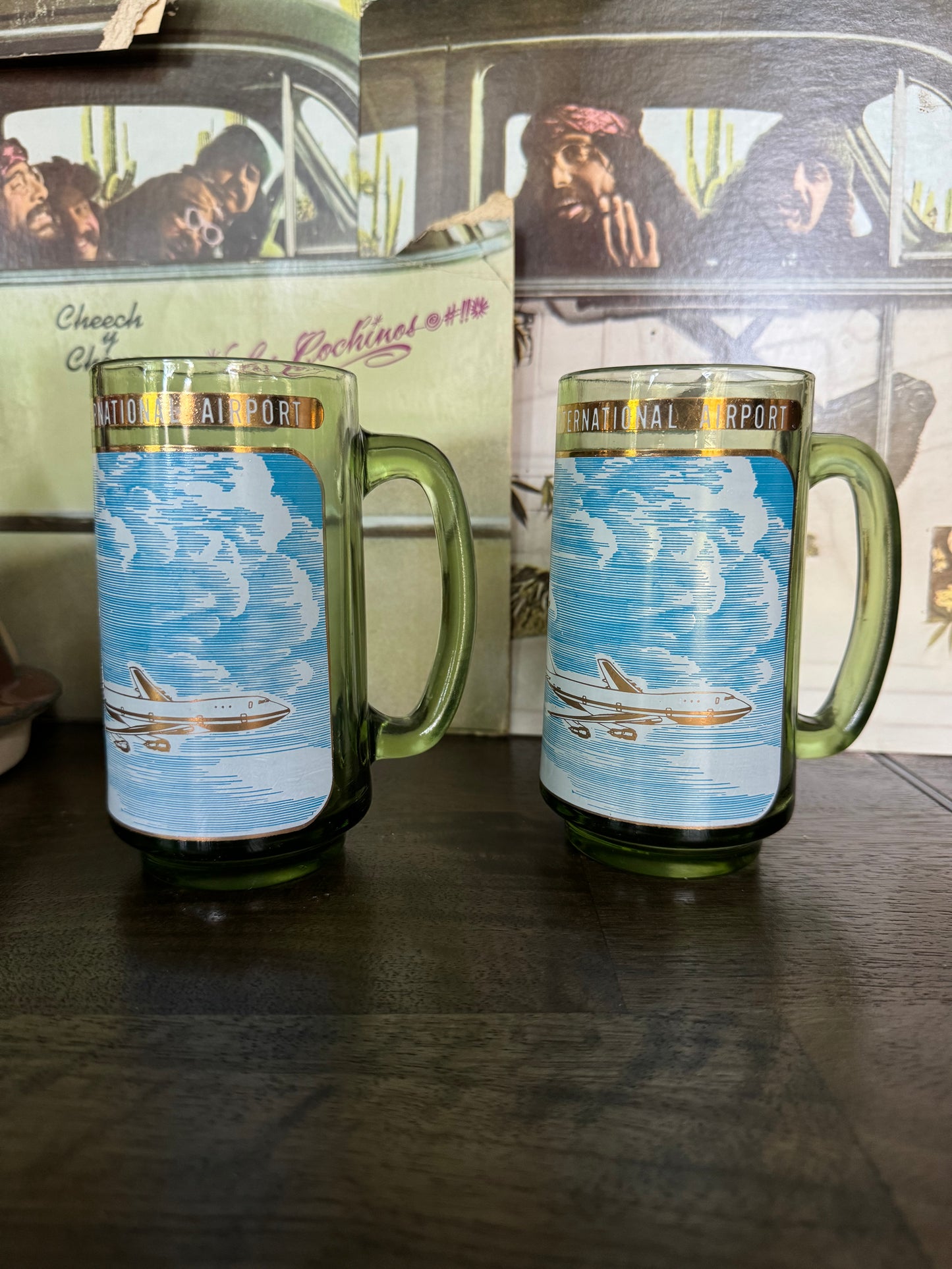 Set of Two Los Angeles International Airport Stein Mugs