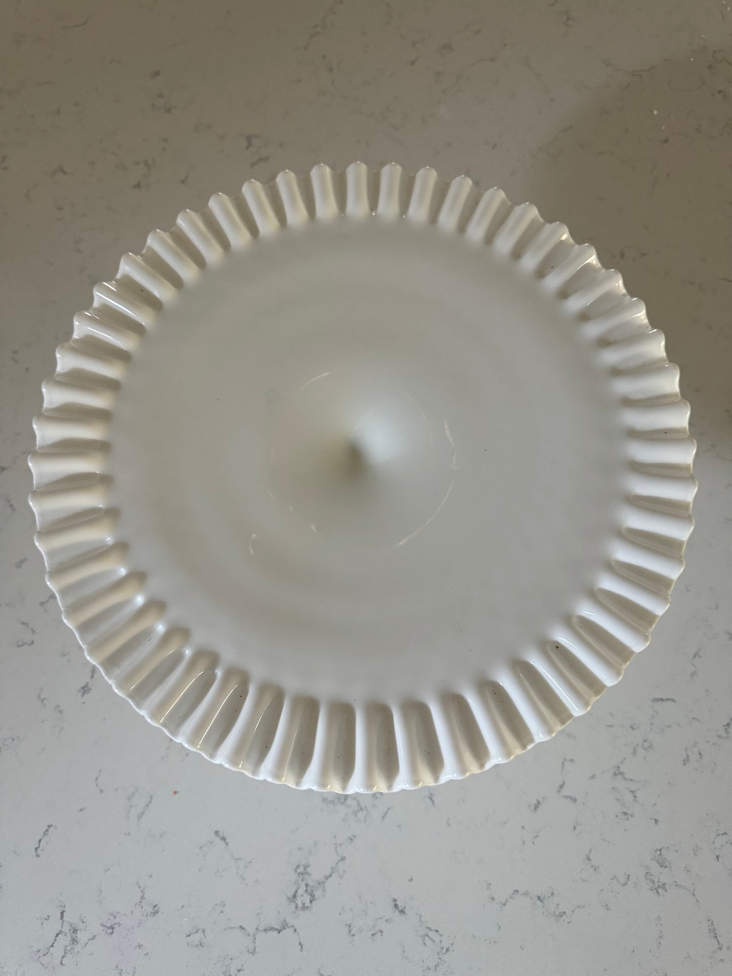 Vintage Fenton Hobnail Milk Glass Pedestal Cake Stand