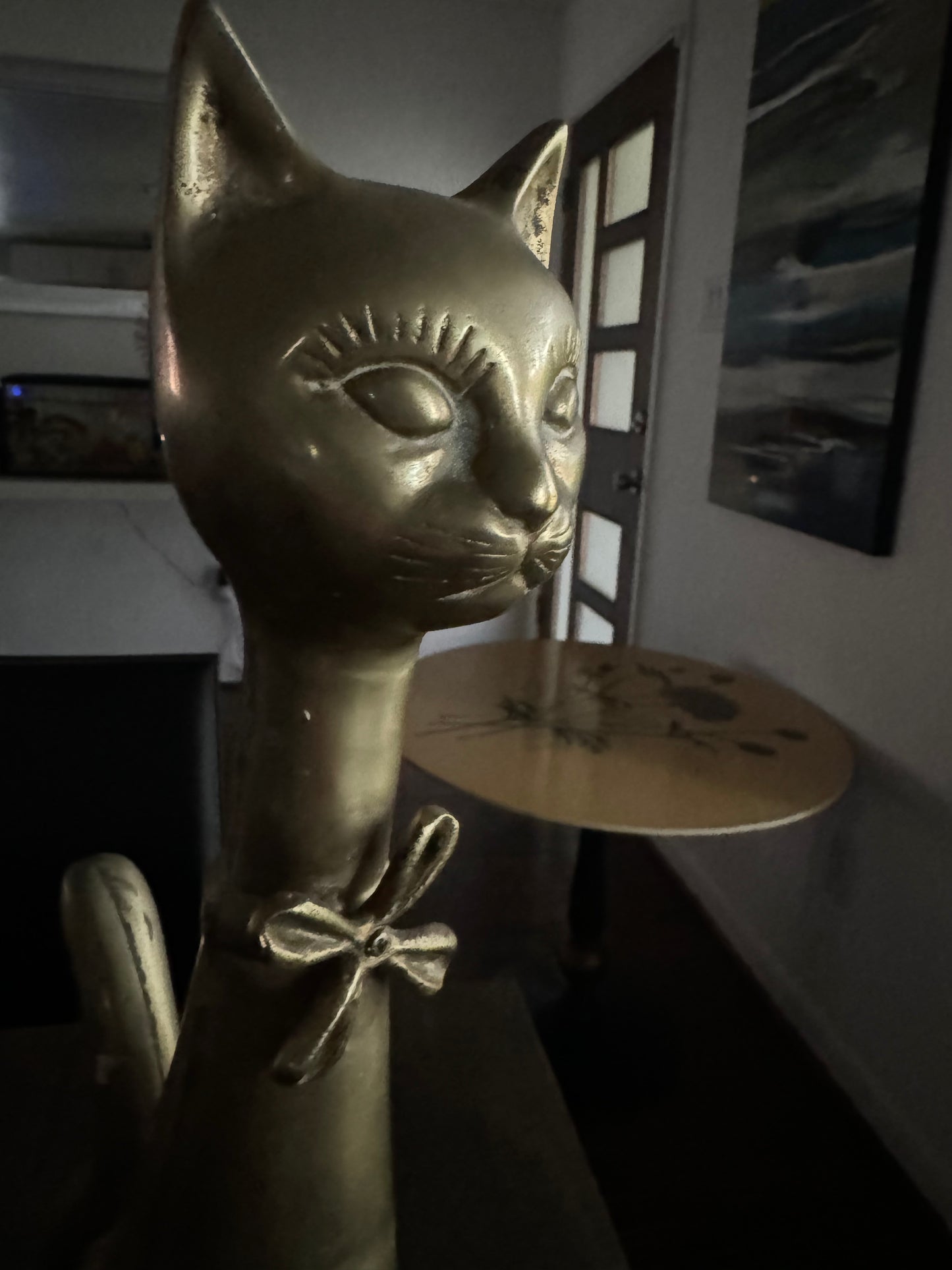 MCM Large Brass Cat Figurine