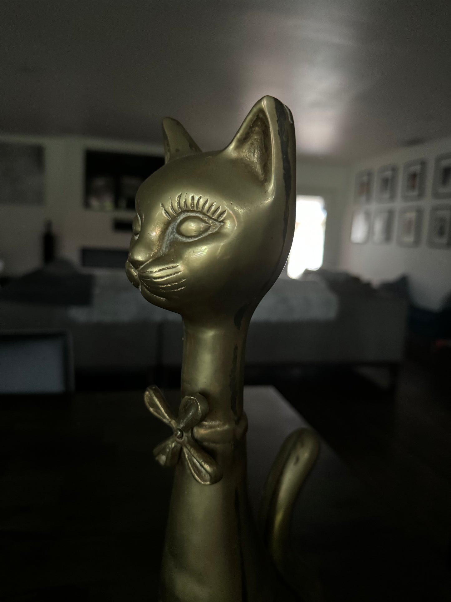 MCM Large Brass Cat Figurine