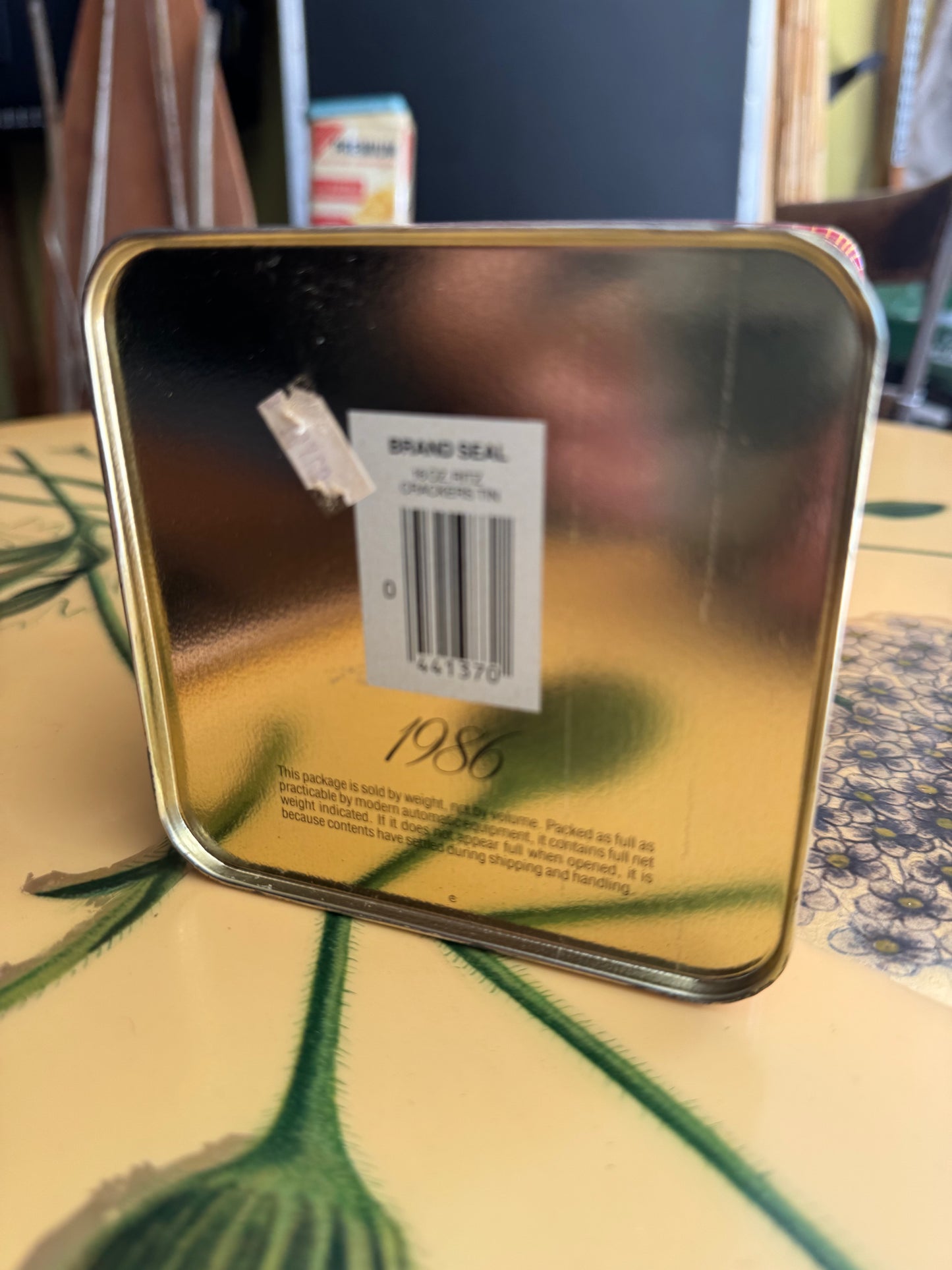 1986 Ritz Crackers Metal Tin