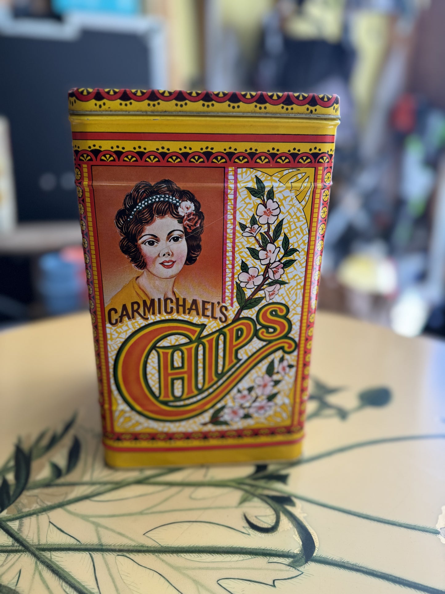 Carmichael's Chips Metal Tin
