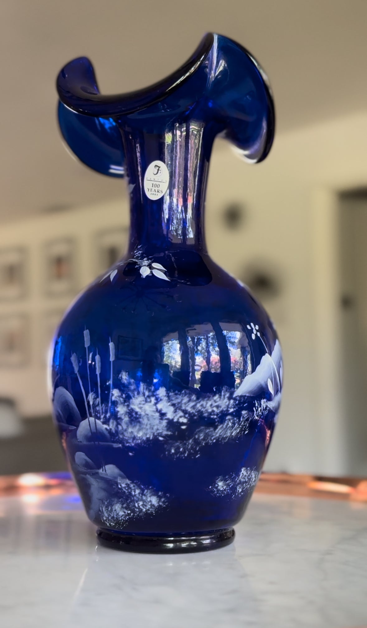 Fenton Countryside vase, 100th Anniversary