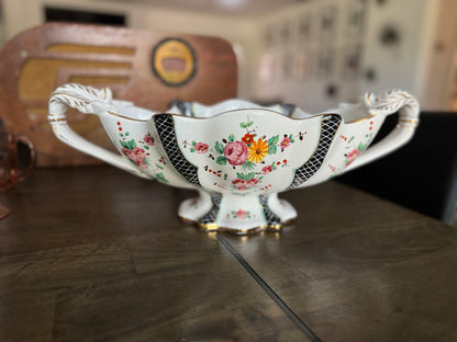 Vintage Deruta Signed Hand-Painted Italian Centerpiece Bowl