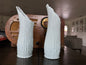 Vintage Italian White "Melting" Vases (set of 2)