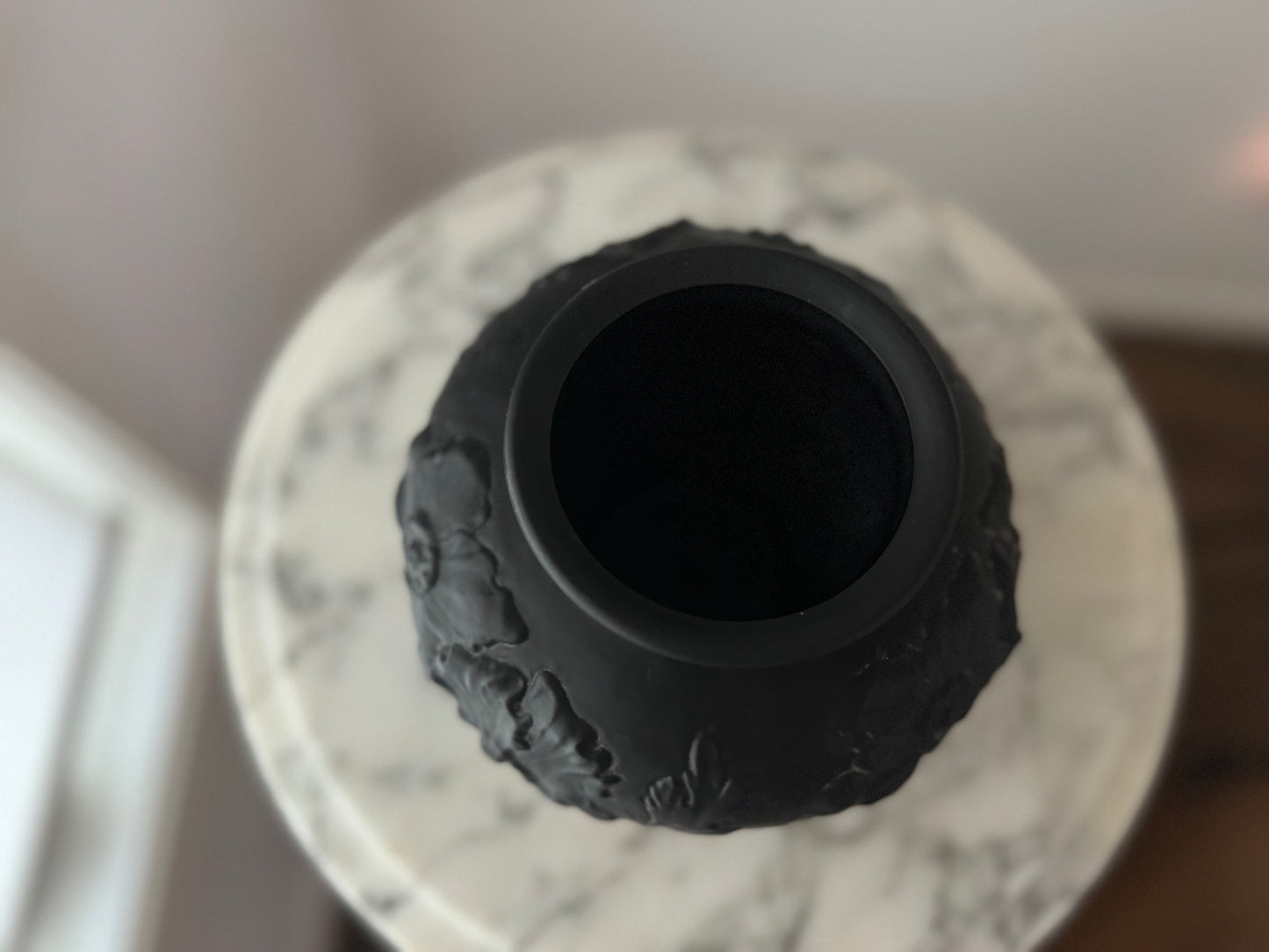 Early 20th Century Black Amethyst Glass Tiffin Poppy Vase